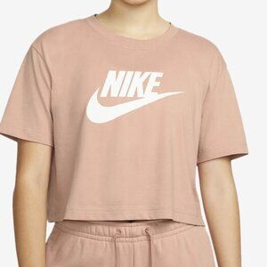 Nike Cropped teeshirt loose fit womens extra small in beige